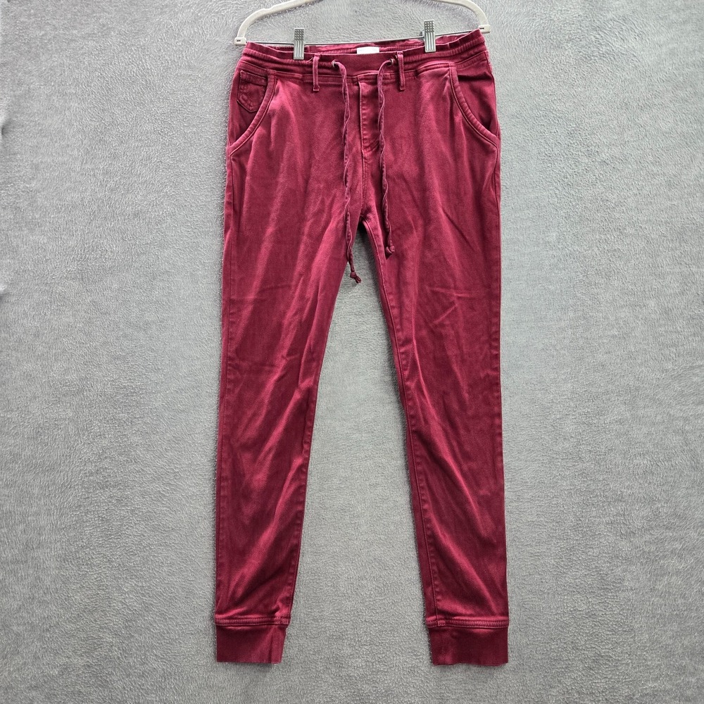 True Religion Women Activewear Pants M Red Arya Five Pockets Jogger Drawstring
